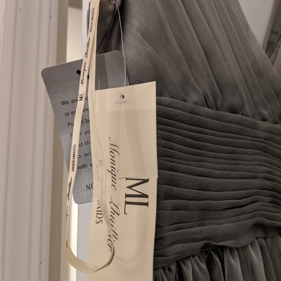 Grey Bridesmaid Dress - Picture 3 of 6